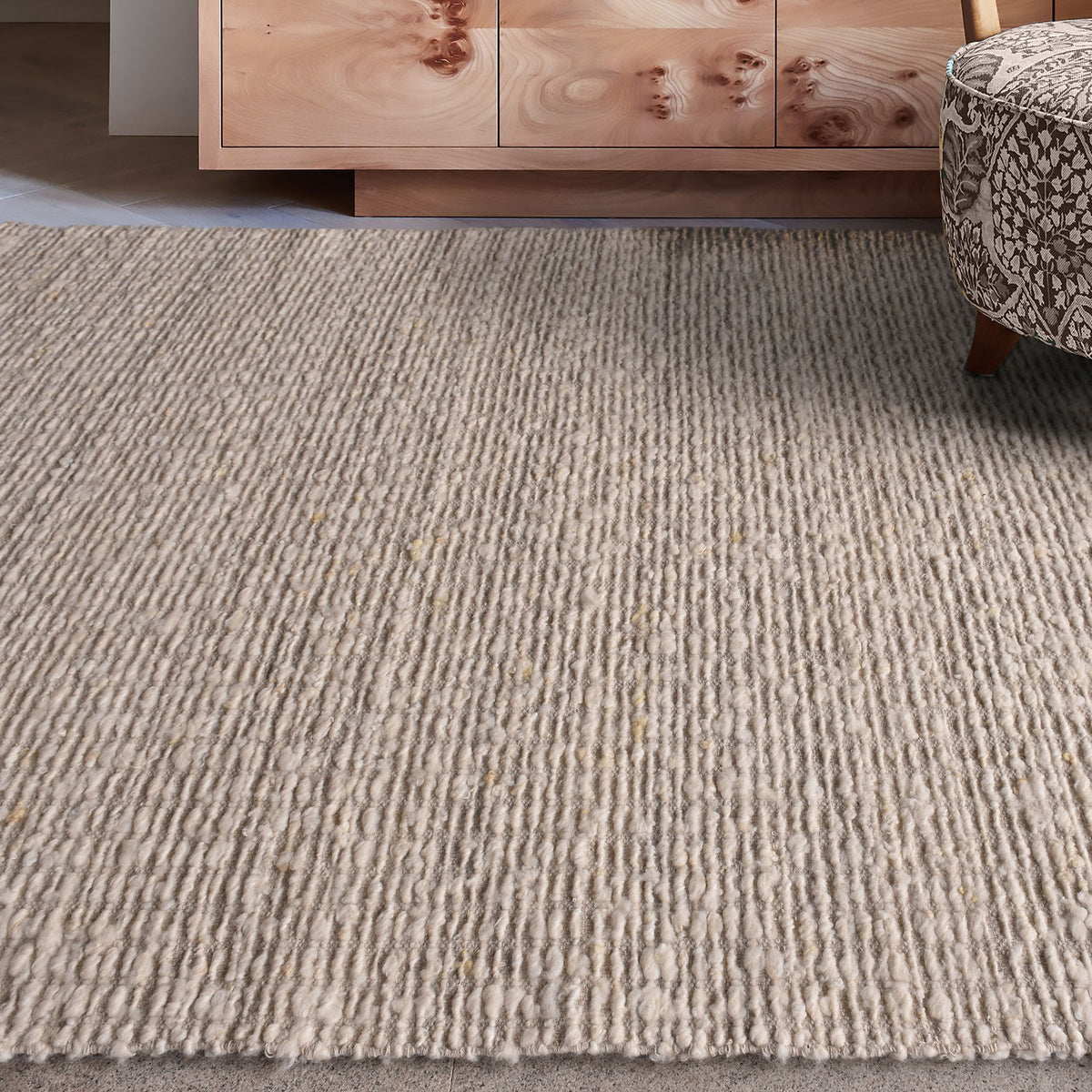 Lovelle Soft Wool 8 X 10 Rug Ivory - Light Gray by Uttermost - View 2