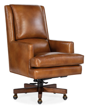 Wright Executive Swivel Tilt Chair - Light Brown by Hooker Furniture - View 1