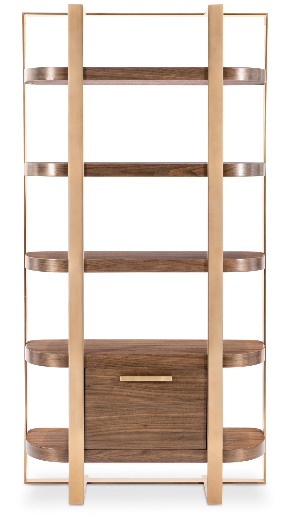 Eleana Etagere Medium Wood / Gold - Dark Brown / Gold by Hooker Furniture - View 2