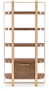 Eleana Etagere Medium Wood / Gold - Dark Brown / Gold by Hooker Furniture - View 2