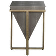 Bertrand Shagreen Accent Table Dark Gray & Gold - Dark Gray / Gold by Uttermost - View 1