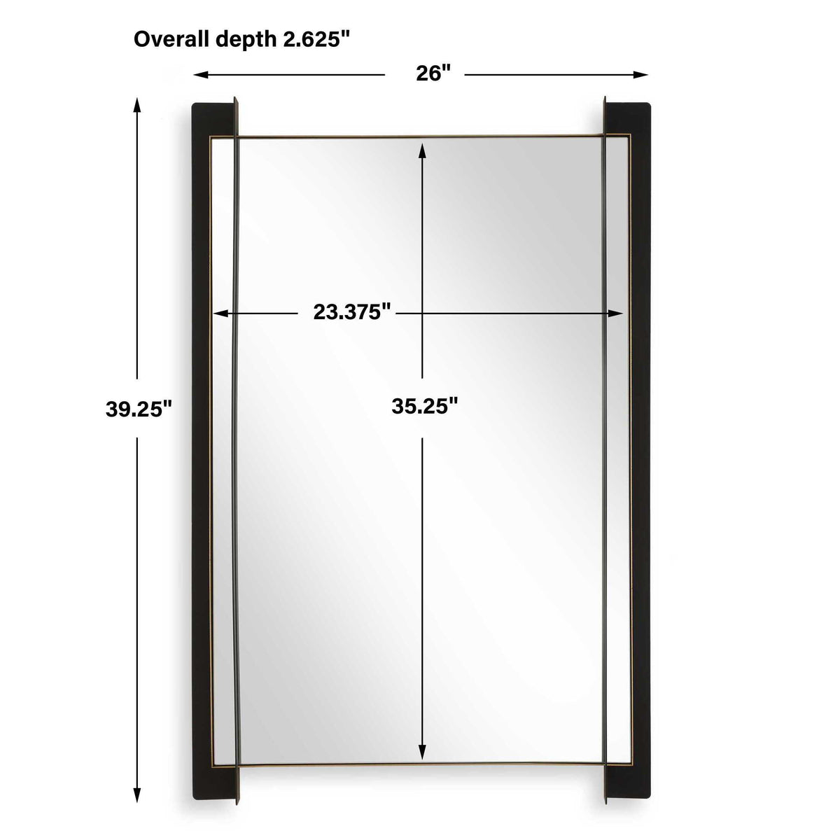 Cunene Industrial Wall Mirror - Black by Uttermost - View 7