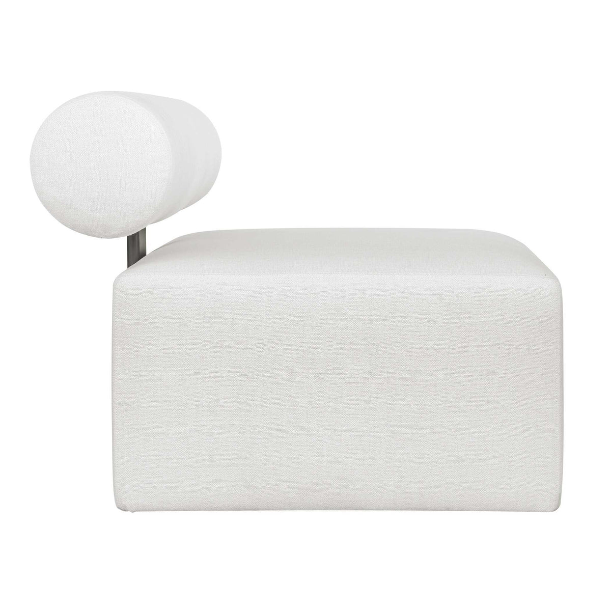 Bolster Back Armless Outdoor Sofa - White by Uttermost - View 11