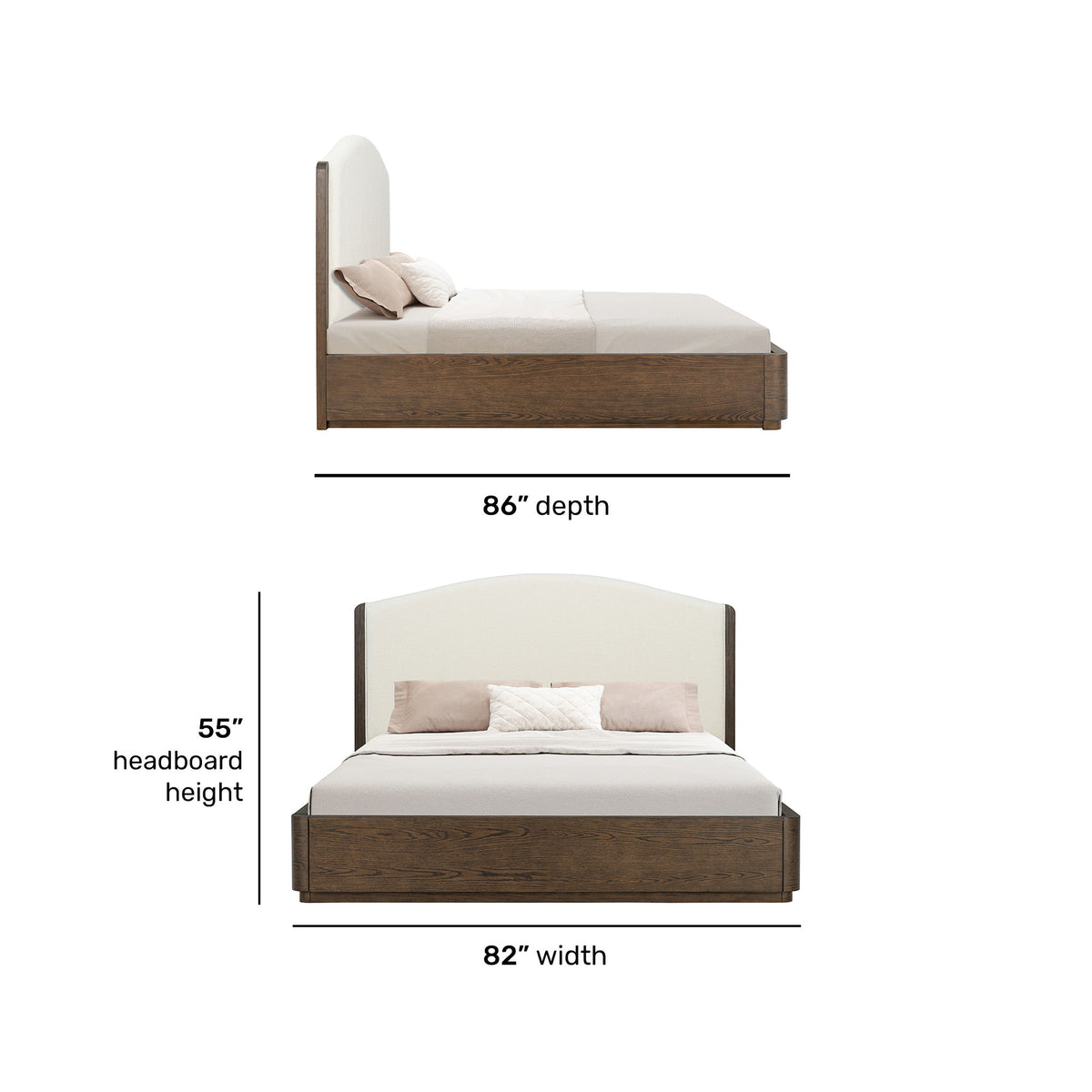 Athens King Upholstered Bed - Beige/Brown | Flexsteel