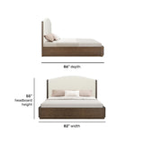 Athens King Upholstered Bed - Beige/Brown | Flexsteel