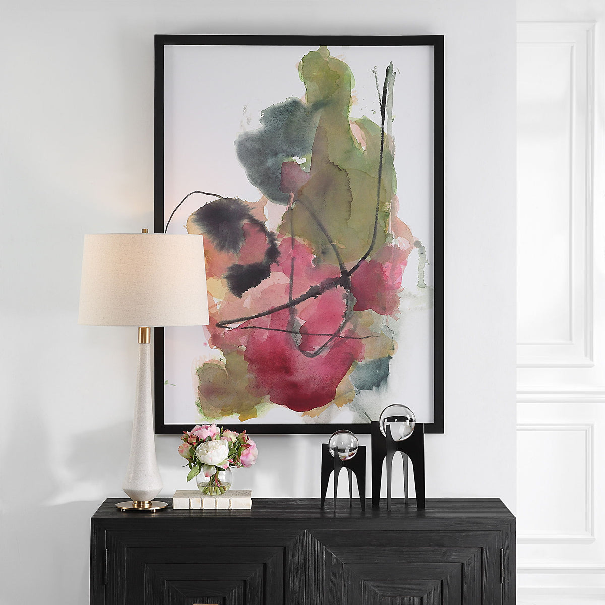 Euphoria Abstract Art Print - Pink / Green by Uttermost - View 2