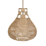 Hestia 1 Light Natural Rope Pendant - Light Brown by Uttermost - View 3