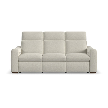 Ava Power Reclining Sofa With Power Headrest & Lumbar - Light Gray | Flexsteel
