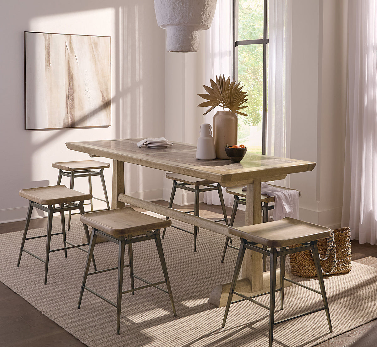 Vineyard Row Friendship Table - Light Brown by Hooker Furniture - View 2