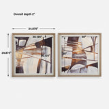 Vetrina Framed Abstract Prints (Set of 2) - Gray by Uttermost - View 8