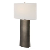 V-Groove Modern Table Lamp - Dark Gray / White by Uttermost - View 1