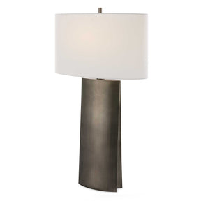 V-Groove Modern Table Lamp - Dark Gray / White by Uttermost - View 1