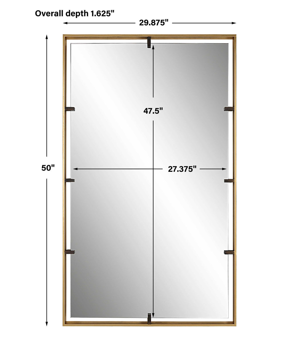 Egon Wall Mirror - Gold by Uttermost - View 6