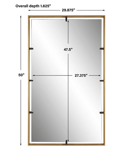 Egon Wall Mirror - Gold by Uttermost - View 6