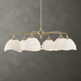 Biddeford 6 Light Beaded Pendant - Gold / White by Uttermost - View 2