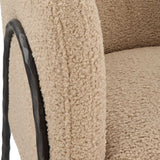 Jacobsen Tan Shearling Barrel Chair - Beige by Uttermost - View 4