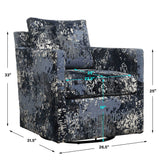 Tisdell Patterned Swivel/Glider - Blue by Uttermost - View 9