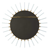 Oracle Round Starburst Mirror - Silver / Yellow by Uttermost - View 6