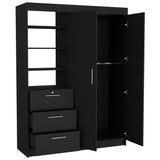 Armoire Rumanu, Bedroom, Black - sold by Home Elegance USA