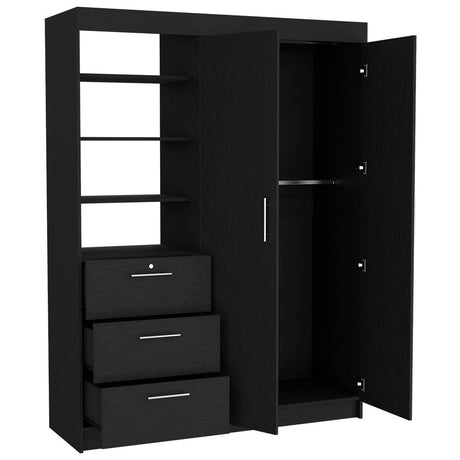 Armoire Rumanu, Bedroom, Black - sold by Home Elegance USA