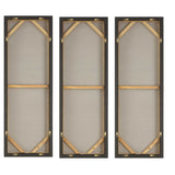 Smoke Break Hand Painted Modern Art (Set of 3) Black / Gray / Orange / Woodtone / Yellow - Light Brown / Beige by Uttermost - View 7