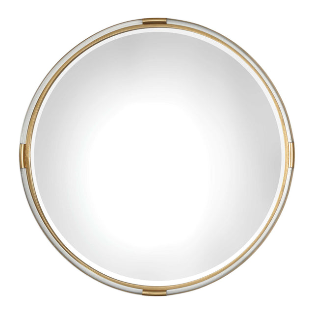 Mackai Round Mirror - Gold by Uttermost - View 1
