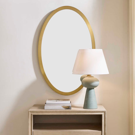 Elstree Oval Mirror Antique Brass - Gold by Uttermost - View 2