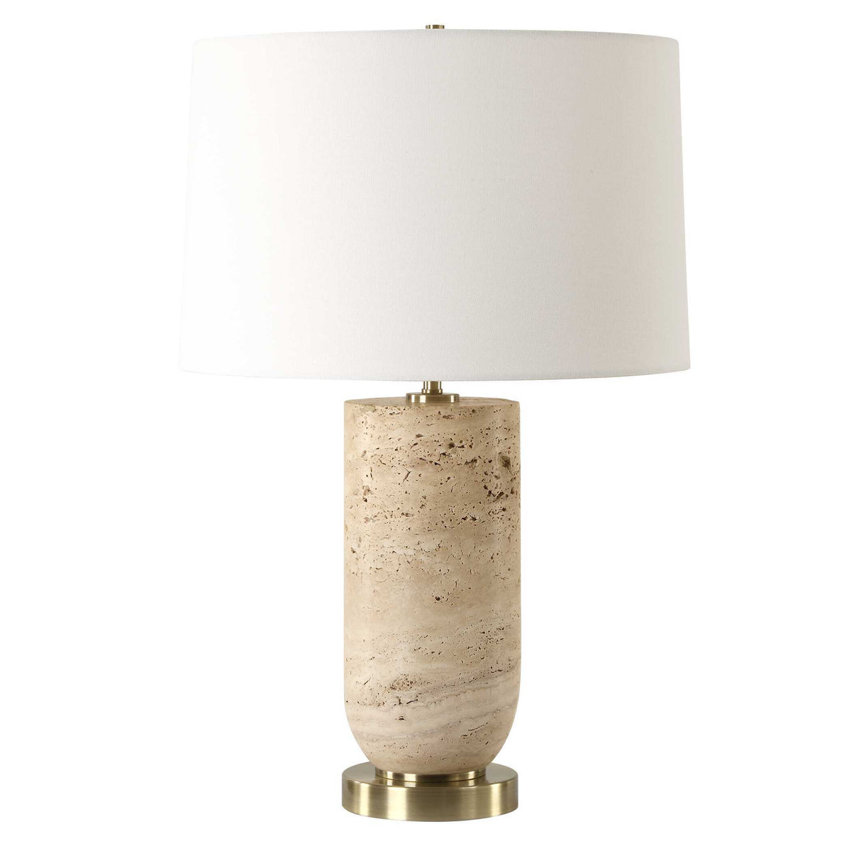 Aubrey Travertine Table Lamp - Beige by Uttermost - View 4