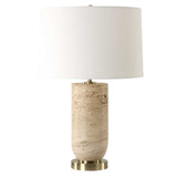 Aubrey Travertine Table Lamp - Beige by Uttermost - View 4