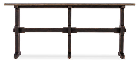 Americana Trestle Console Table - Dark Brown by Hooker Furniture - View 5
