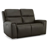 Jarvis Power Reclining Loveseat With Power Headrests - Mica | Flexsteel