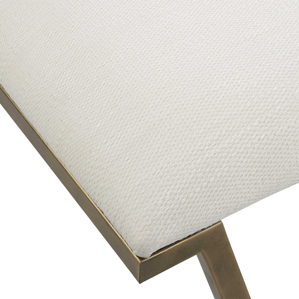 Farrah Geometric Bench - White / Yellow by Uttermost - View 6