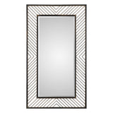 Karel Chevron Mirror - Black by Uttermost - View 1