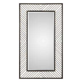 Karel Chevron Mirror - Black by Uttermost - View 1