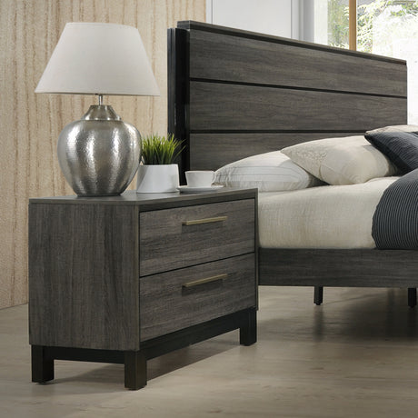Ioana Antique Grey Finish Wood Bed Room Set, Queen Size Bed, Dresser, Mirror, Night Stand - sold by Home Elegance USA