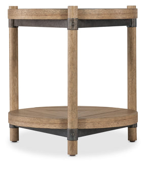 Vineyard Row Round End Table - Light Brown by Hooker Furniture - View 1