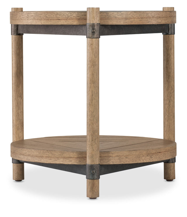 Vineyard Row Round End Table - Light Brown by Hooker Furniture - View 1