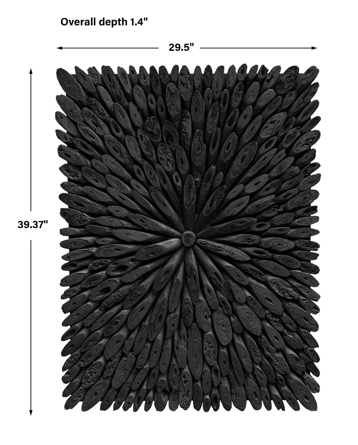 Bahama Wood Wood Wall Decor - Black by Uttermost - View 7