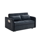 55.5" Twins Pull Out Sofa Bed Black Velvet - W1097104078 - image - 12