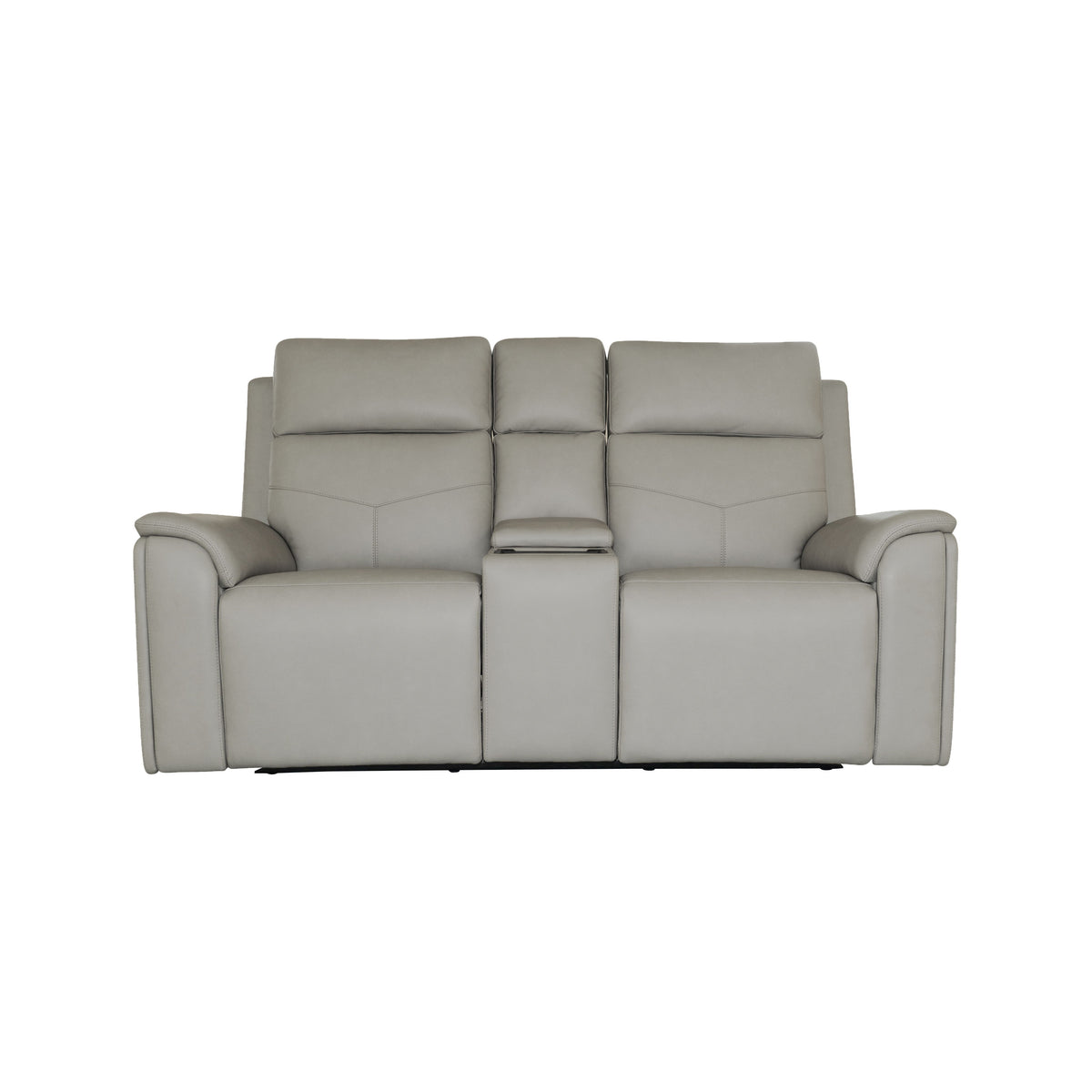 Vernon Power Reclining Loveseat With Console, Power Headrests, Lumbar, Heat & Massage - Dove Gray | Flexsteel