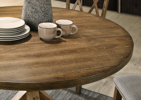 Windvale Cross-Buck Wood 5-Piece Dining Set - sold by Home Elegance USA