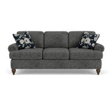 Moxy Fabric Sofa, T-Shaped Seat Cushion, Rolled Arms | Flexsteel
