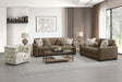 Darya 3Pcs Suede/Fabric Living Room Set (1 Chair, 1 Loveseat, 1 Sofa)