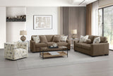 Darya 3Pcs Suede/Fabric Living Room Set (1 Chair, 1 Loveseat, 1 Sofa)