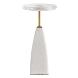 Sora Glass Drink Table - White by Uttermost - View 4