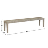 Kirkham Wooden Outdoor Bench - Gray by Uttermost - View 7