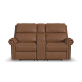 Bernard Power Reclining Loveseat With Console, Power Headrests & Lumbar | Flexsteel