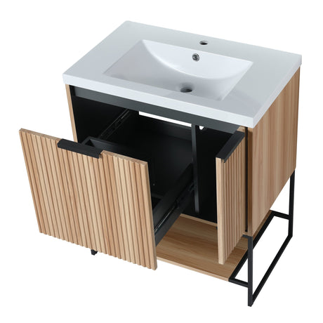 30 Inch Freestanding Bathroom Vanity With Resin Basin,30x18,(W99951318) - W99981923 - image - 13