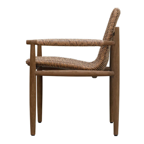 Sumba Golden Flax Outdoor Dining Chair - Light Brown by Uttermost - View 10