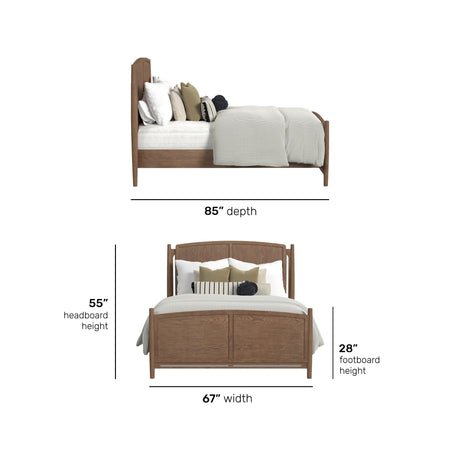 Verona Queen Panel Bed - Light Brown | Flexsteel
